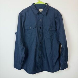 L.L.‎ Bean Men’s Blue Check Button-Up Shirt Size L Regular